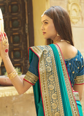 Finest Sky Blue Saree